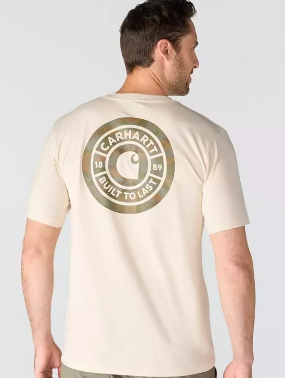 Carhartt Irvine Camo Rivet S/S T-Shirt- Oat Milk